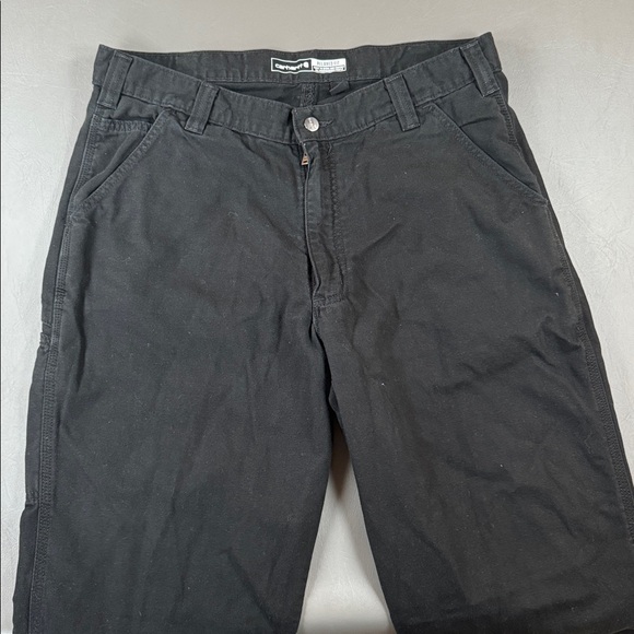 Carhartt Rugged Flex Rigby Relaxed Fit Canvas Pants Black 36x32 - Picture 2 of 10